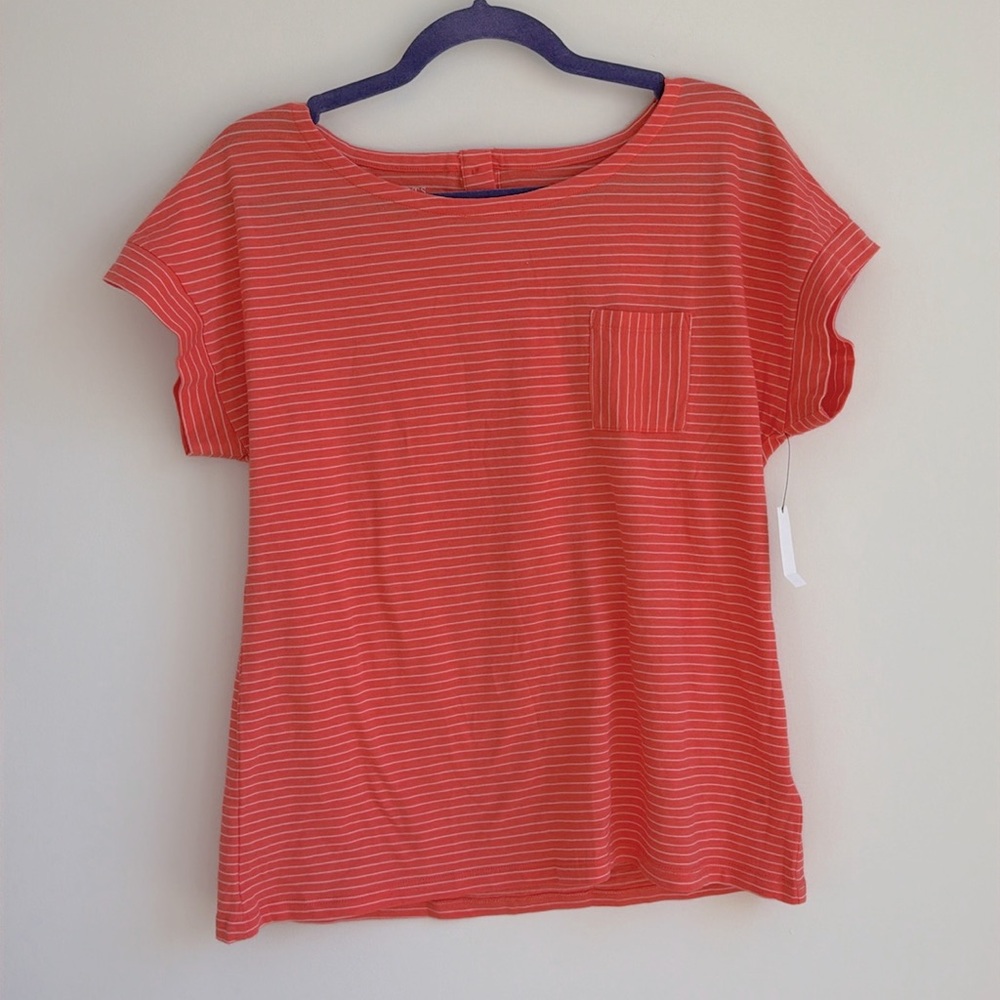 Talbots Striped Crew Neck Tee